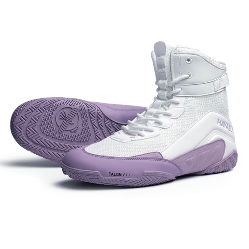 Talon Boxing Shoes - White/Lavender - 1
