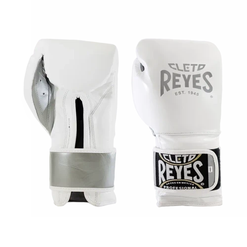 Cleto Reyes Silver Storm – Training Boxing Gloves with Hook and Loop Closure