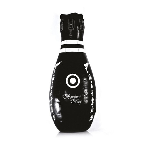 Fairtex HB10 Bowling Bag Punching Bag for Muay Thai, Boxing, Kickboxing, MMA (Black Filled)- 14.96" W x 39.37" H, 75lbs