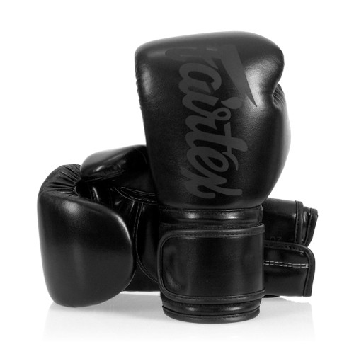 Fairtex BGV14SB Solid Black Muay Thai Boxing Glove