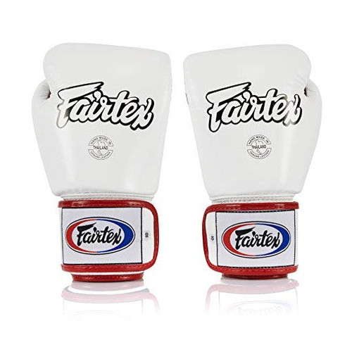 Fairtex BGV1 White/Black/Red Muay Thai Boxing Glove