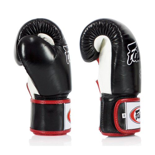 Fairtex BGV1 Black/White/Red Muay Thai Boxing Glove