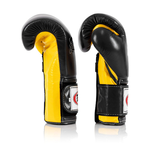 Fairtex BGV9 Mexican Style Black Yellow Muay Thai Boxing Glove - Heavy Hitter