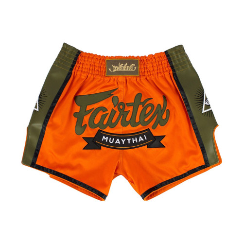 Fairtex BS1705 Orange Slim Cut Muay Thai Boxing Short