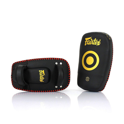 Fairtex KPLC6 Muay Thai Curved Small Pad - Black, Gold, Black/Red