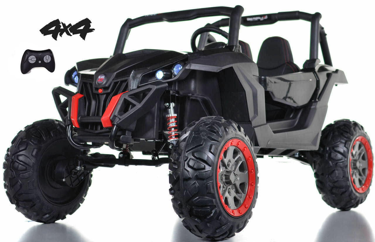4x4 UTV Ride on Side X Side kids car offroad remote Black