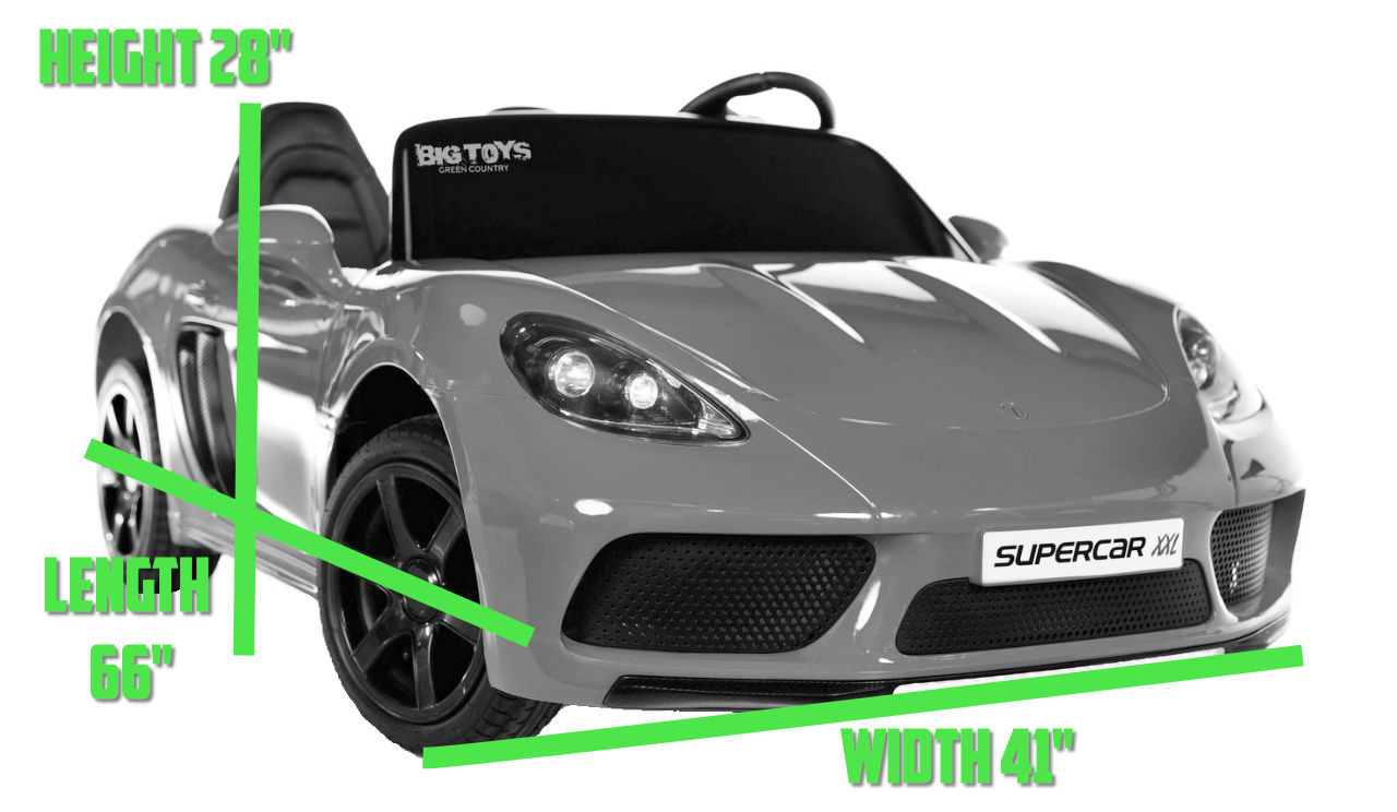 Giant 24v Big Kids Ride On Super Car XXL 180W Motor & Rubber Tires