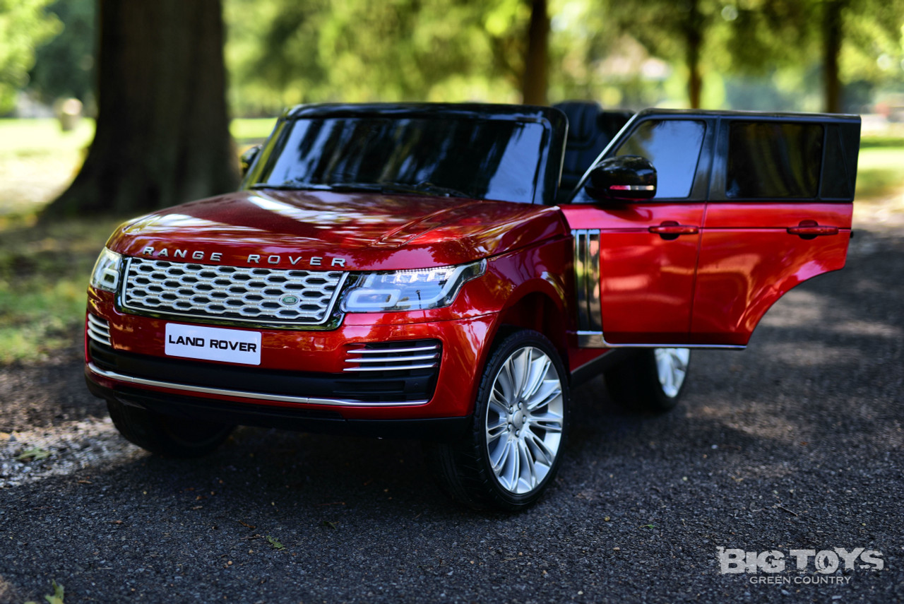 24v Range Rover Ride On SUV w/ Rubber Tires & Leather Seat - Red