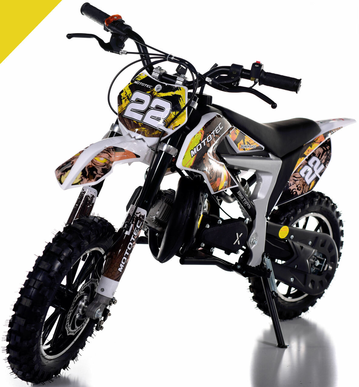 MotoTec Demon 50cc 2-Stroke Gas Kids Dirt Bike - Green