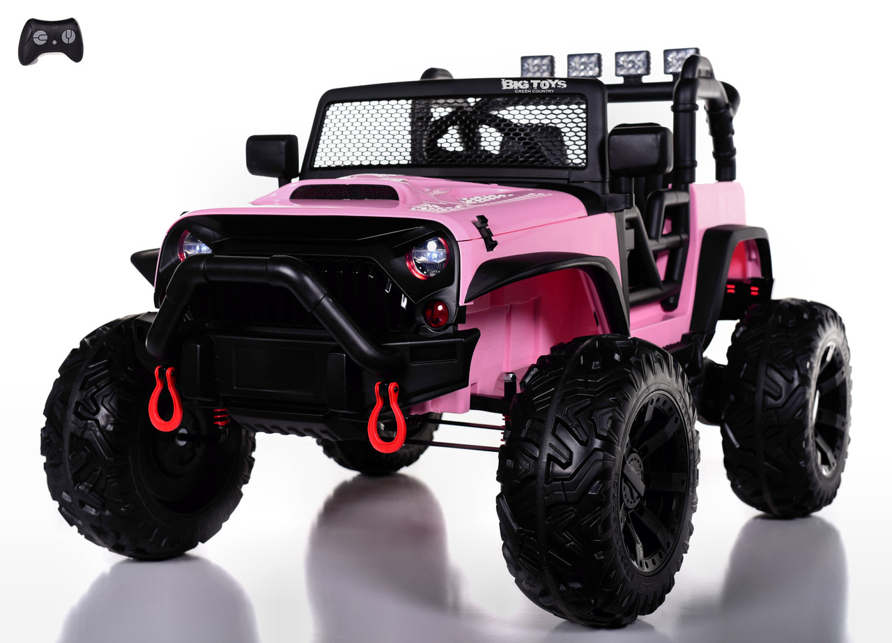 Kids 12V Battery Operated Ride On Truck with Big Wheels RC / Remote Control  - Pink