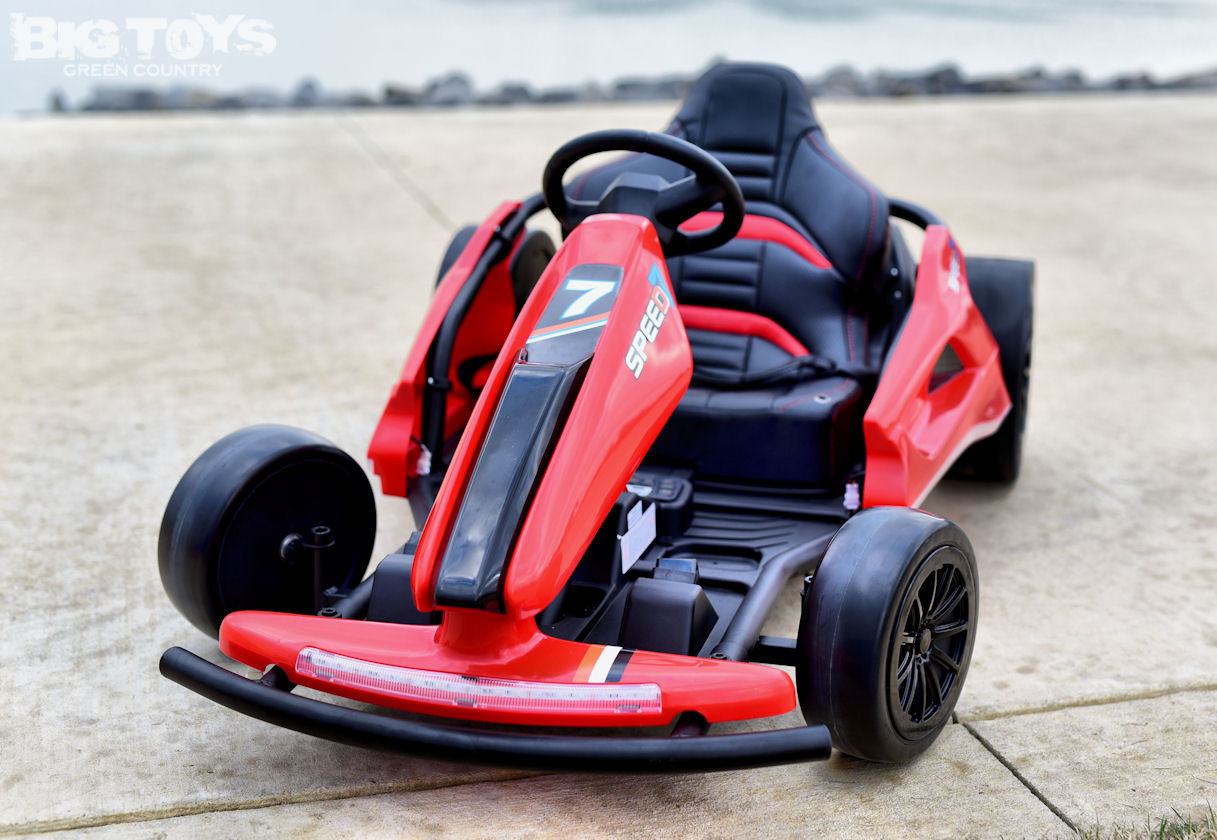 24v Bullet Electric Drift Kart w/ Upgraded Motors & Leather Seat