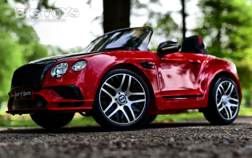 Bentley SuperSports GT Ride On Car w/ Leather Seat & Rubber Tires - Red