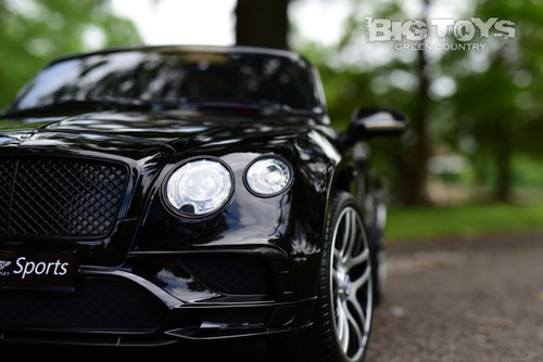 Bentley SuperSports GT Ride On Car w/ Leather Seat & Rubber Tires - Black