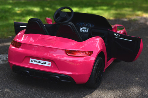 Giant 24v Big Kids Ride On Super Car XXL 180W Motor & Rubber Tires - Pink