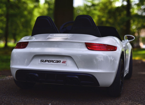 Giant 24v Big Kids Ride On Super Car XXL 180W Motor & Rubber Tires - White