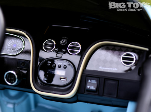 Bentley SuperSports GT Ride On Car w/ Leather Seat & Rubber Tires - Baby Blue