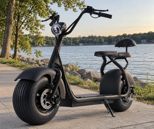 Fat Tire 60v 2000w Lithium Scooter - Black