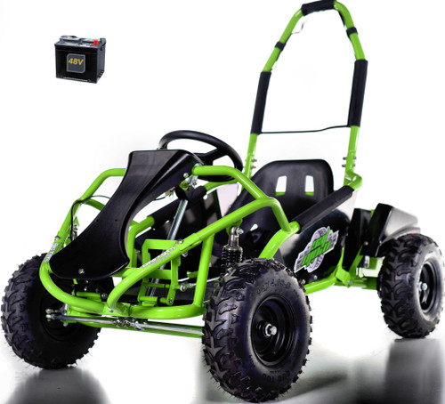 48v Electric Go-Kart w/ Upgraded Suspension - Green