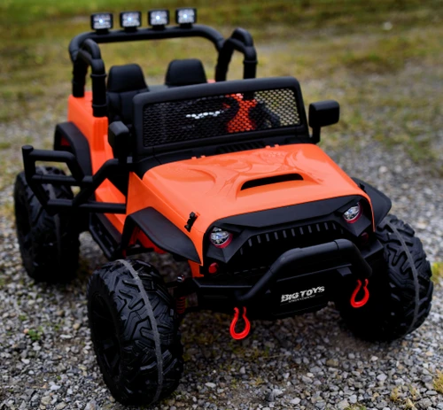 24v Outback Ride On Truck w/ Rubber Tires & Leather Seat - Orange