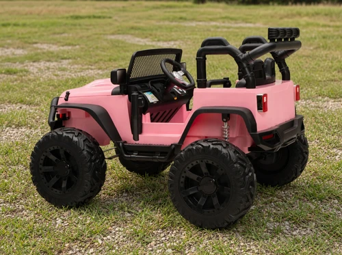 24v Outback Ride On Truck w/ Rubber Tires & Leather Seat - Pink