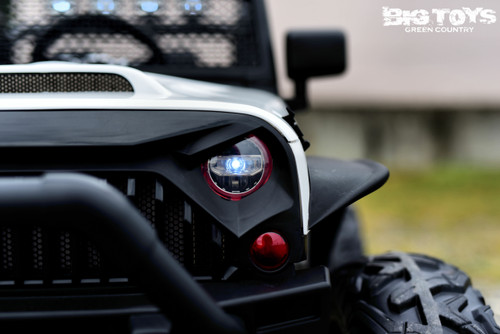 24v Outback Ride On Truck w/ Rubber Tires & Leather Seat - White