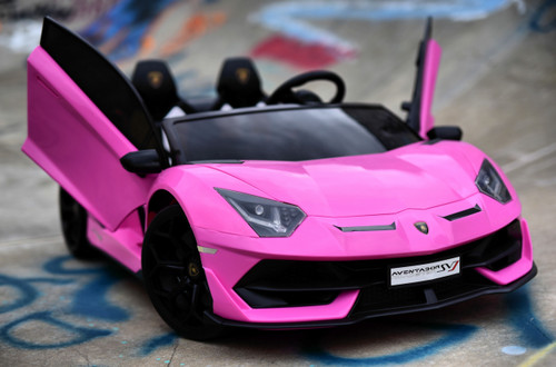 24v Drift Lamborghini Ride On Car w/ Parental Remote & Drift Tires - Pink