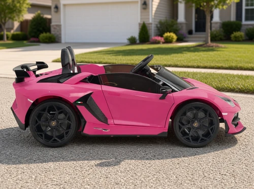 24v Drift Lamborghini Ride On Car w/ Parental Remote & Drift Tires - Pink