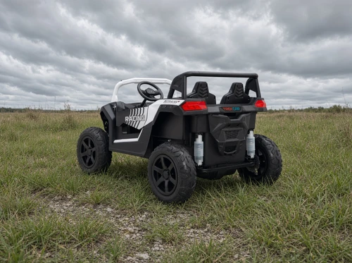 Fast 24v Spartan Big Kids Ride On Buggy XXL 180W Motor & Air Filled Rubber Tires - White