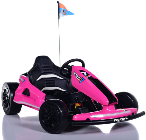 24v Bullet Electric Drift Kart w/ Upgraded Motors & Leather Seat