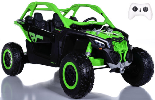 24v Can-Am Maverick X3 4x4 Ride On UTV w/ Rubber Tires & Leather Seat - Green