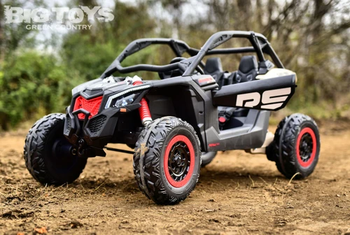 24v Can-Am Maverick X3 4x4 Ride On UTV w/ Rubber Tires & Leather Seat - Desert Tan