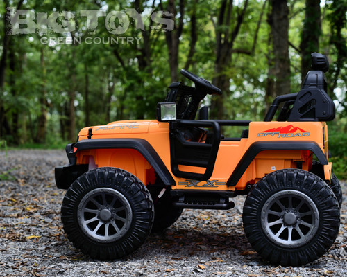 24v Alpine Crawler 4x4 Ride On Truck w/ Rubber Tires & Parental Remote - Orange