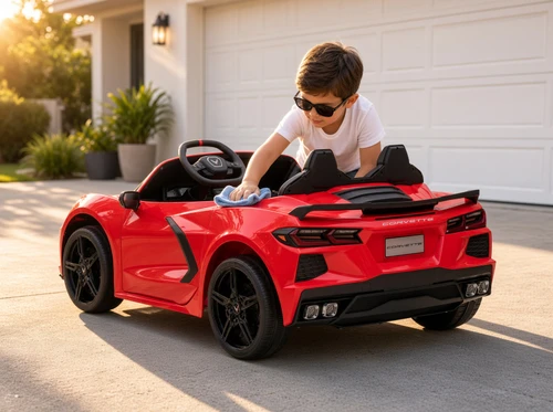 24V Chevrolet Corvette Stingray Ride On Car w/Remote - Red