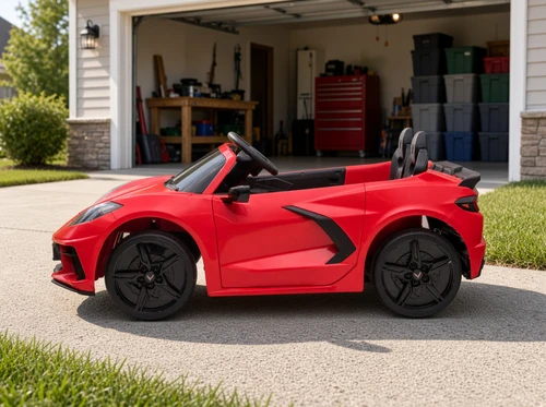 24V Chevrolet Corvette Stingray Ride On Car w/Remote - Red