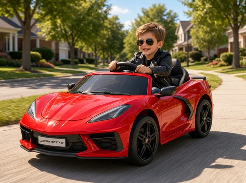 24V Chevrolet Corvette Stingray Ride On Car w/Remote - Red