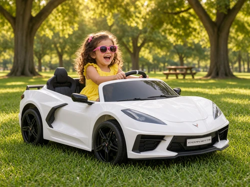 24V Chevrolet Corvette Stingray Ride On Car w/Remote - White