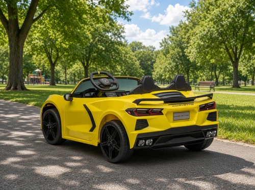24V Chevrolet Corvette Stingray Ride On Car w/Remote - Yellow
