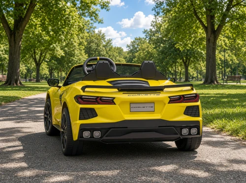 24V Chevrolet Corvette Stingray Ride On Car w/Remote - Yellow