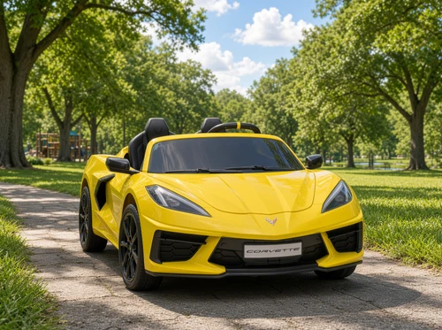 24V Chevrolet Corvette Stingray Ride On Car w/Remote - Yellow
