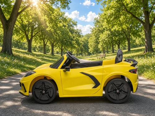 24V Chevrolet Corvette Stingray Ride On Car w/Remote - Yellow