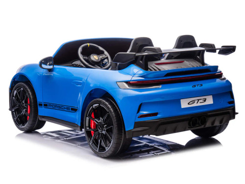 24V Porsche 911 GT3 Ride On Car w/Rubber Tires- Blue