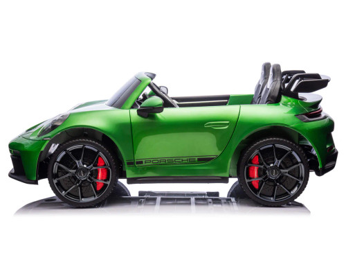 24V Porsche 911 GT3 Ride On Car w/Rubber Tires- Green