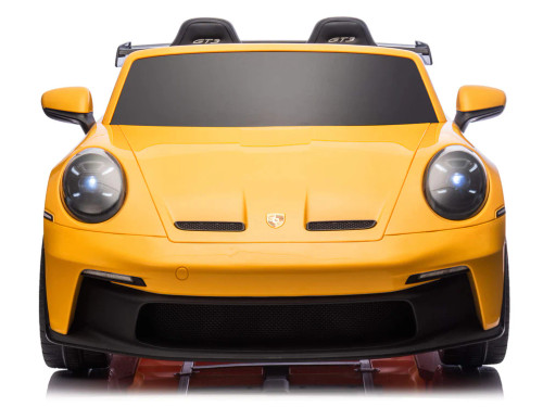 24V Porsche 911 GT3 Ride On Car w/Rubber Tires- Yellow