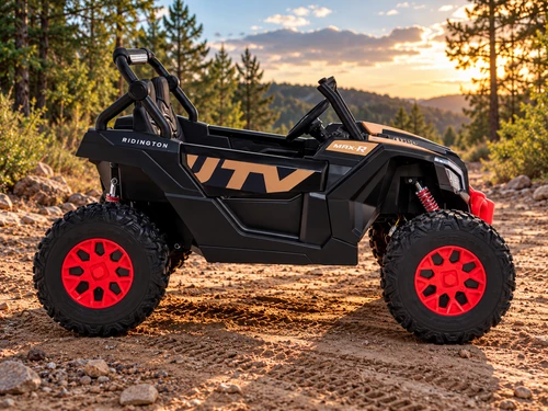 24V Gladiator Max 4WD All Terrain Ride-On Car- Black