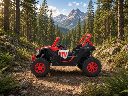 24V Gladiator Max 4WD All Terrain Ride-On Car- Red/White