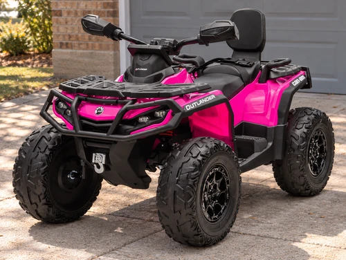 24V Can-Am Outlander 4WD ATV- Pink