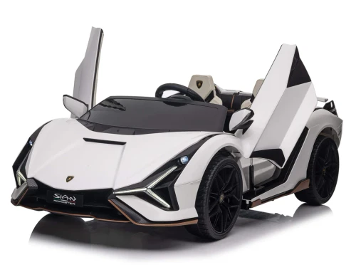 24V Lamborghini Sian Kids Ride-On Car w/Remote-White