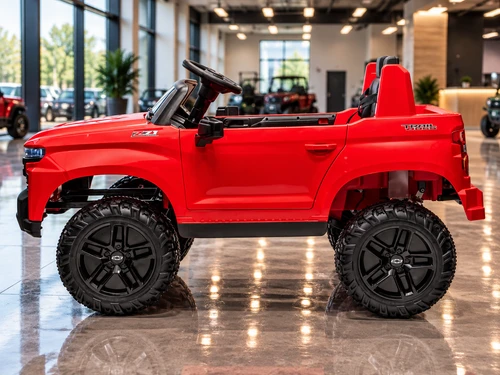 24V Chevrolet Silverado 4WD Ride On Truck-Red