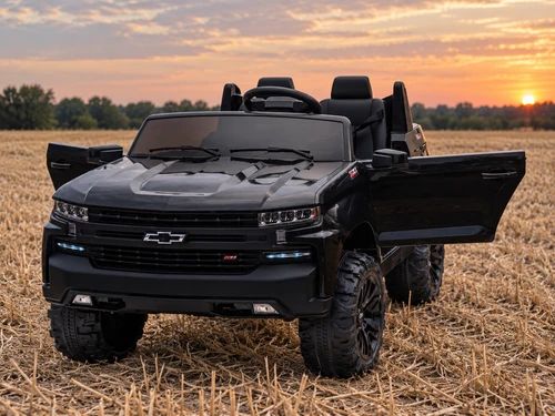 24V Chevrolet Silverado 4WD Ride On Truck-Black