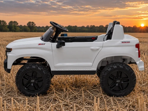 24V Chevrolet Silverado 4WD Ride On Truck-White
